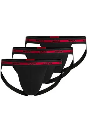 HUGO BOSS Dreier-Pack Jockstraps mit Logos am Bund