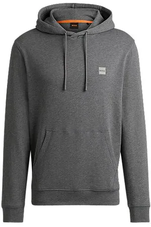 HUGO BOSS Regular-Fit Hoodie aus Baumwoll-Terry mit Logo-Aufnäher