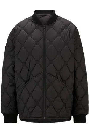 HUGO BOSS Wasserabweisende Jacke mit gestepptem Stack-Logo