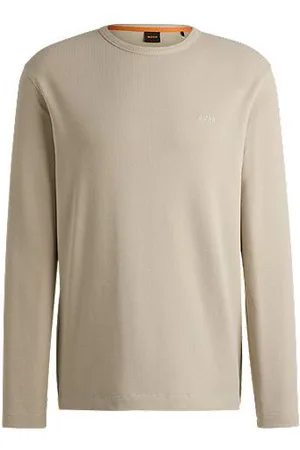 HUGO BOSS Regular-Fit Longsleeve aus Baumwoll-Mix mit Logo-Stickerei