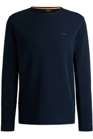 HUGO BOSS Regular-Fit Longsleeve aus Baumwoll-Mix mit Logo-Stickerei