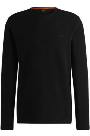 HUGO BOSS Regular-Fit Longsleeve aus Baumwoll-Mix mit Logo-Stickerei