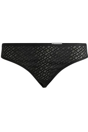 HUGO BOSS Slip aus Monogramm-Spitze mit Logo-Detail