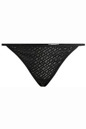 HUGO BOSS String mit Monogramm-Spitze und Logo-Detail