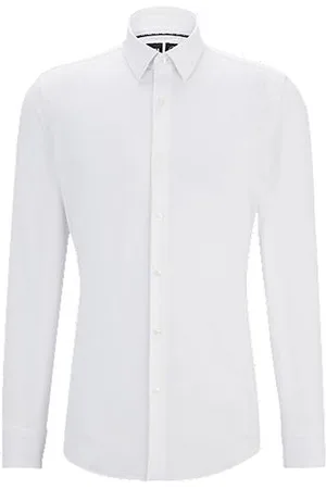 HUGO BOSS Slim-Fit Hemd aus funktionalem Stretch-Jersey