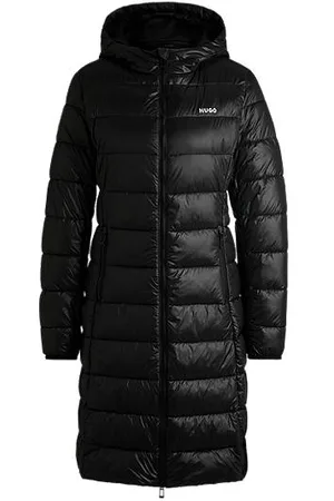 HUGO BOSS Wasserabweisender Steppmantel mit Logo-Detail