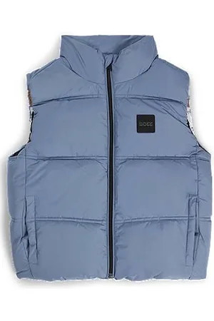 HUGO BOSS Wasserabweisende Kids-Weste mit Füllung und Logo-Details