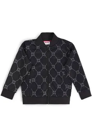 HUGO BOSS Kids-Jacke mit Reißverschluss und Stack-Logo-Print