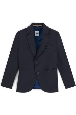 HUGO BOSS Kids-Sakko aus Stretch-Gewebe mit bedrucktem Innenfutter