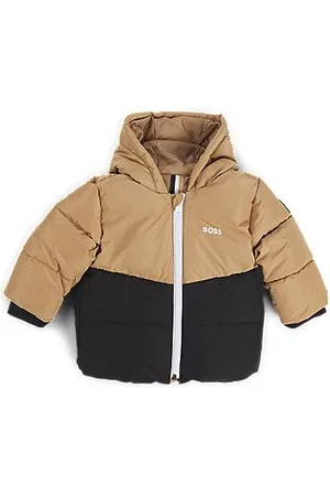 HUGO BOSS Kids-Jacke im Colour-Block-Design mit Kapuze und Füllung