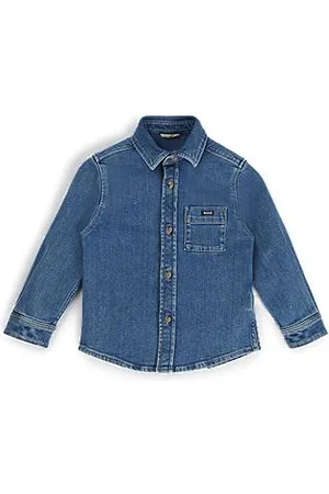 HUGO BOSS Kids-Hemd aus elastischem Baumwoll-Denim