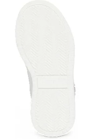 HUGO BOSS Kids-Sneakers aus Leder mit Kunstleder-Details in Metallic-Optik