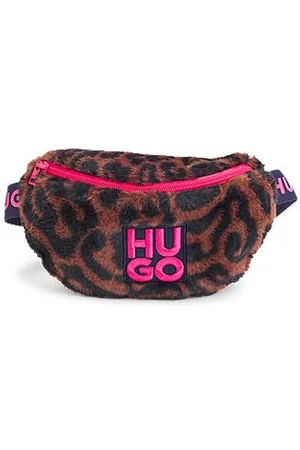 HUGO BOSS Kids-Gürteltasche aus Kunstfell mit Geparden-Muster