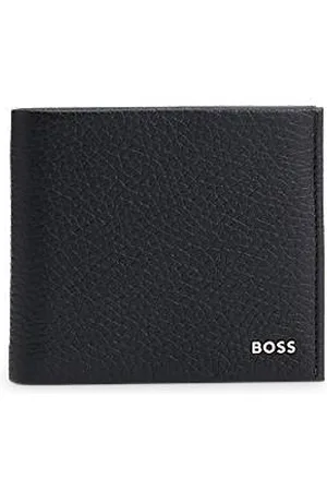 HUGO BOSS Geldbörse aus genarbtem Leder mit Logo-Schriftzug
