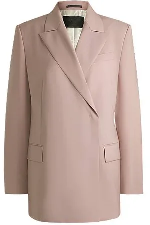 HUGO BOSS NAOMI x Relaxed-Fit Blazer aus natürlich elastischer Wolle