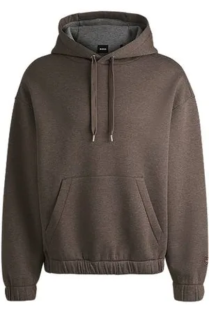 HUGO BOSS Hoodie aus doppelt gestricktem Baumwoll-Mix