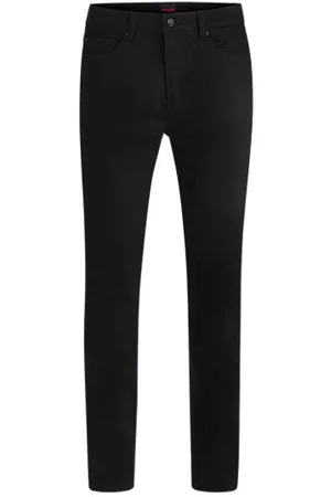 HUGO BOSS Ultraschwarze Slim-Fit Jeans aus Stretch-Denim