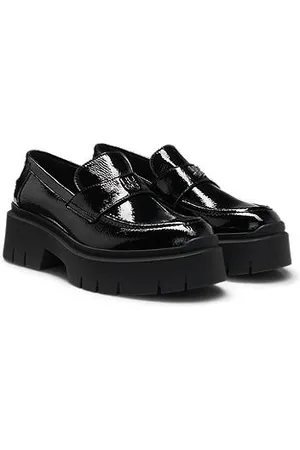 HUGO BOSS Loafer aus Leder mit Chunky-Sohle und Stack-Logo-Detail