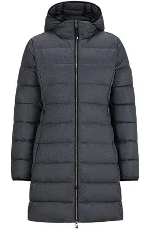 HUGO BOSS Wasserdichte Reitsport-Steppjacke mit Kapuze und verstellbaren Reißverschlüssen
