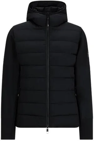 HUGO BOSS Hybride Reitsport-Daunenjacke mit Logo-Aufnäher