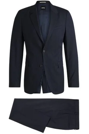HUGO BOSS Slim-Fit Anzug aus Schurwolle mit Nadelstreifen