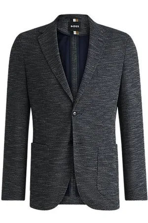 HUGO BOSS Fein gemustertes Regular-Fit Jackett aus Stretch-Gewebe