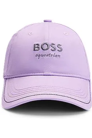 HUGO BOSS Reitsport-Cap mit Logo-Stickerei und Lederriemen