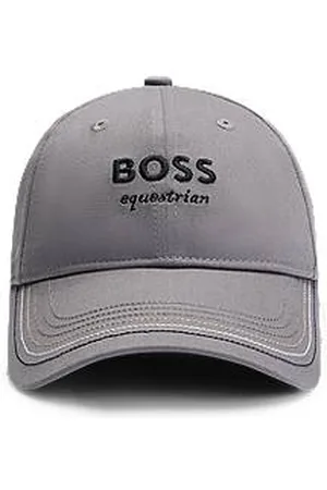 HUGO BOSS Reitsport-Cap mit Logo-Stickerei und Lederriemen