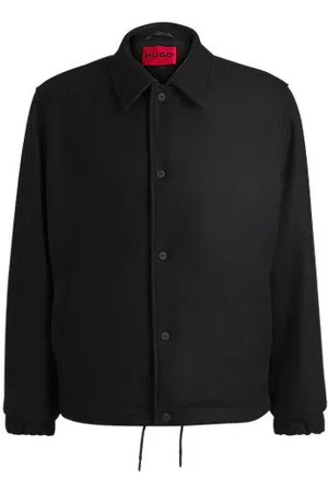 HUGO BOSS Trainingsjacke aus Schurwoll-Mix mit verstellbarem Saum