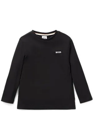 HUGO BOSS Kids-Longsleeve aus Baumwolle mit Logo-Print