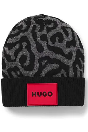 HUGO BOSS Kids-Mütze mit Geparden-Muster aus Jacquard