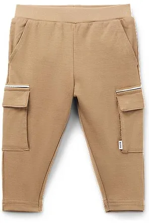 HUGO BOSS Kids-Cargo-Hose aus Stretch-Piqué mit Logo-Label