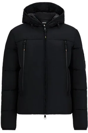 HUGO BOSS Reitsport-Steppjacke mit Kapuze und Taschenfutter aus Fleece