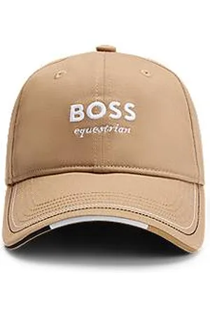 HUGO BOSS Reitsport-Cap mit Logo-Stickerei und Lederriemen