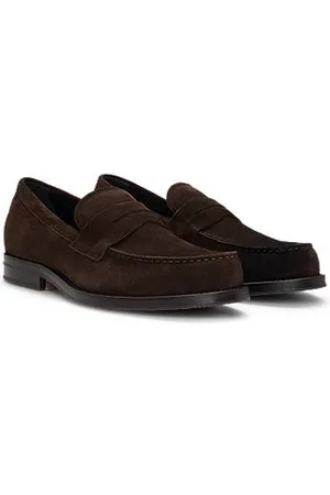 HUGO BOSS Dressletic-Pennyloafer aus Veloursleder