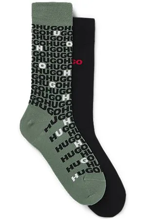 HUGO BOSS Mittelhohe Socken mit Logo-Details im Zweier-Pack
