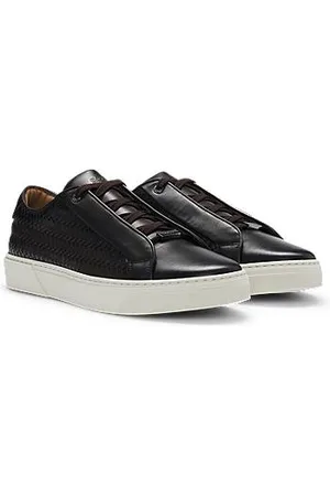 HUGO BOSS Gary Sneakers aus Leder mit Einsätzen in Web-Optik