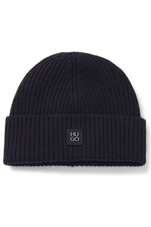 HUGO BOSS Mütze aus Schurwolle mit Stack-Logo