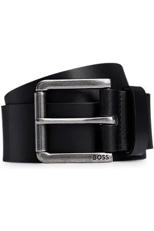 HUGO BOSS Ledergürtel mit Logo auf der Dornschließe