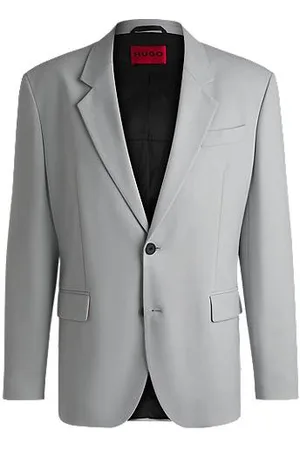 HUGO BOSS Modern-Fit Sakko aus Stretch-Twill mit durchgehendem Innenfutter