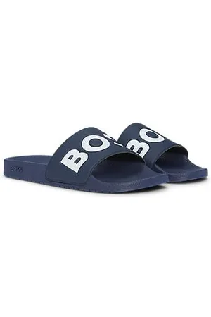 HUGO BOSS In Italien gefertigte Slides mit großem Logo-Detail