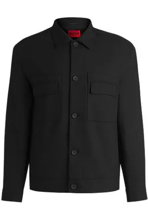 HUGO BOSS Modern-Fit Jacke aus Stretch-Twill