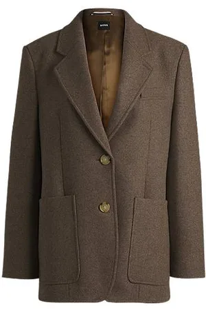 HUGO BOSS Oversized Blazer aus meliertem Woll-Mix