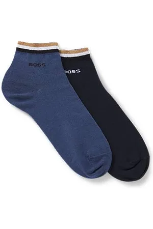 HUGO BOSS Kurze Socken mit Signature-Streifen an den Bündchen im Zweier-Pack