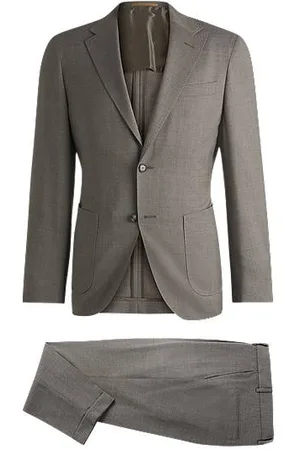 HUGO BOSS Slim-Fit Anzug aus hochgezwirnter Schurwolle