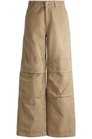 HUGO BOSS Cargo-Hose aus Baumwoll-Twill mit weitem Beinverlauf