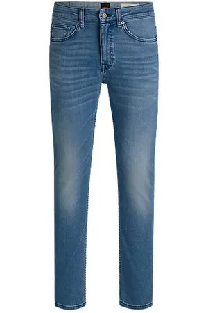 HUGO BOSS Delaware Slim-Fit Jeans aus blauem Super-Stretch-Denim