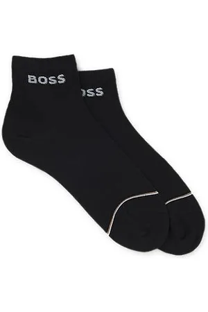 HUGO BOSS Zweier-Pack kurze Socken aus Baumwoll-Mix mit Logos