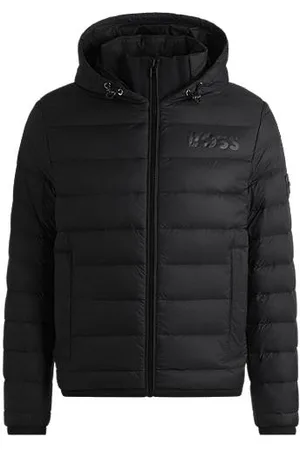HUGO BOSS Wasserabweisende Daunenjacke mit tonalem Logo