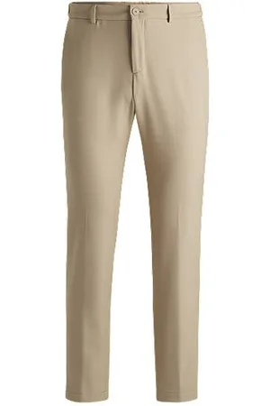 HUGO BOSS Fein gemusterte waschbare Slim-Fit Hose aus Stretch-Gewebe